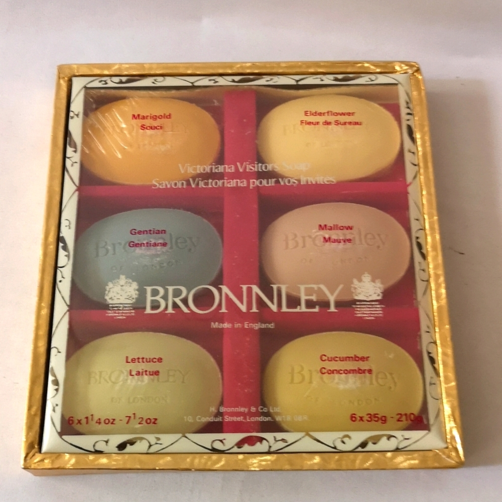 Vintage Old Stock New in Package Bronnley Soaps, Made in England